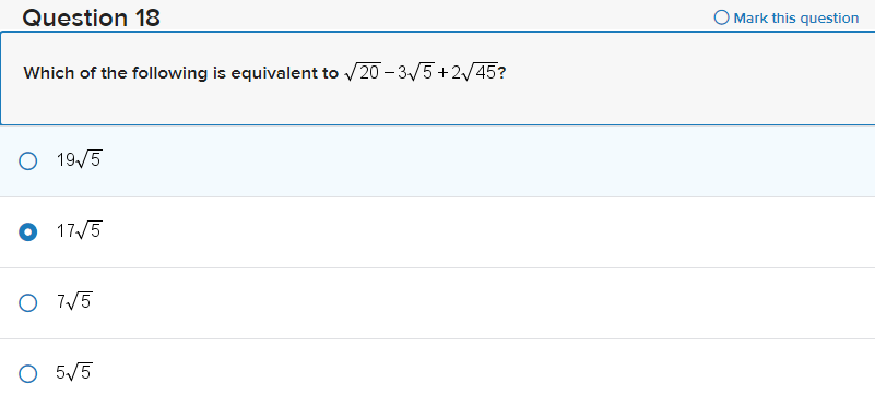 which of the following is not equivalent to 0.75