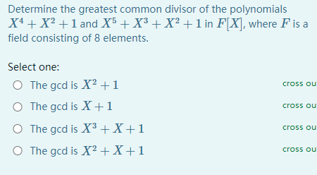 Solved Determine the greatest common divisor of the | Chegg.com