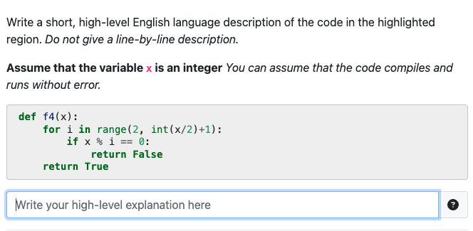 Solved Write a short, high-level English language | Chegg.com