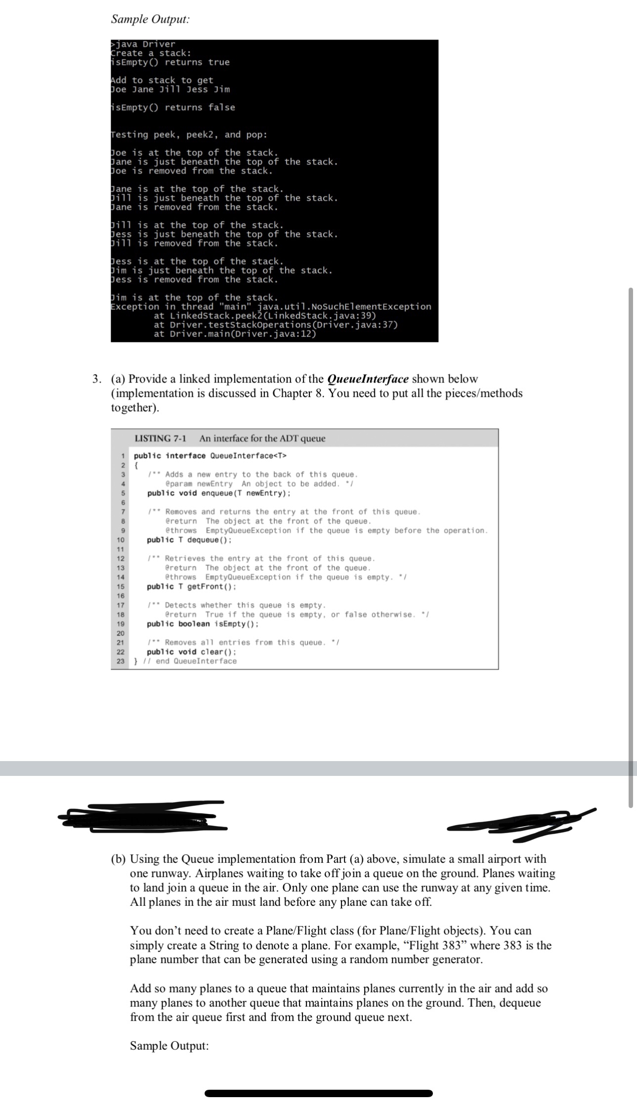 Solved >java Driver create a stack: isEmpty() returns true | Chegg.com