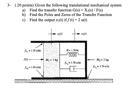 Solved 3 Points Given The Following Translational M Chegg Com