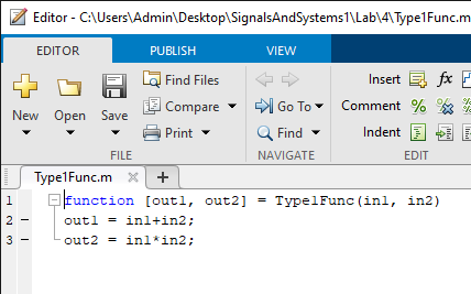 Solved Editor C Users Admin Desktop Signalsandsystems1 Chegg Com
