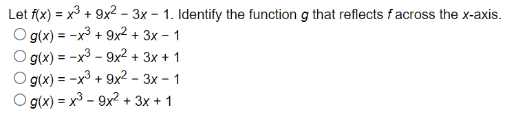 Solved Let Fxx39x2−3x−1 Identify The Function G That 6518