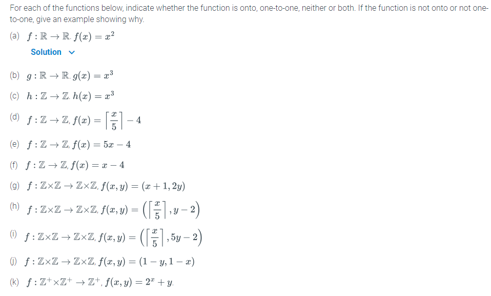 Solved For each of ﻿the functions below, indicate whether | Chegg.com