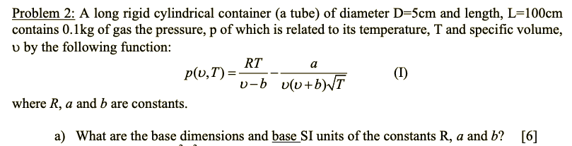 Solved I'm really confused on the dimensional analysis of | Chegg.com