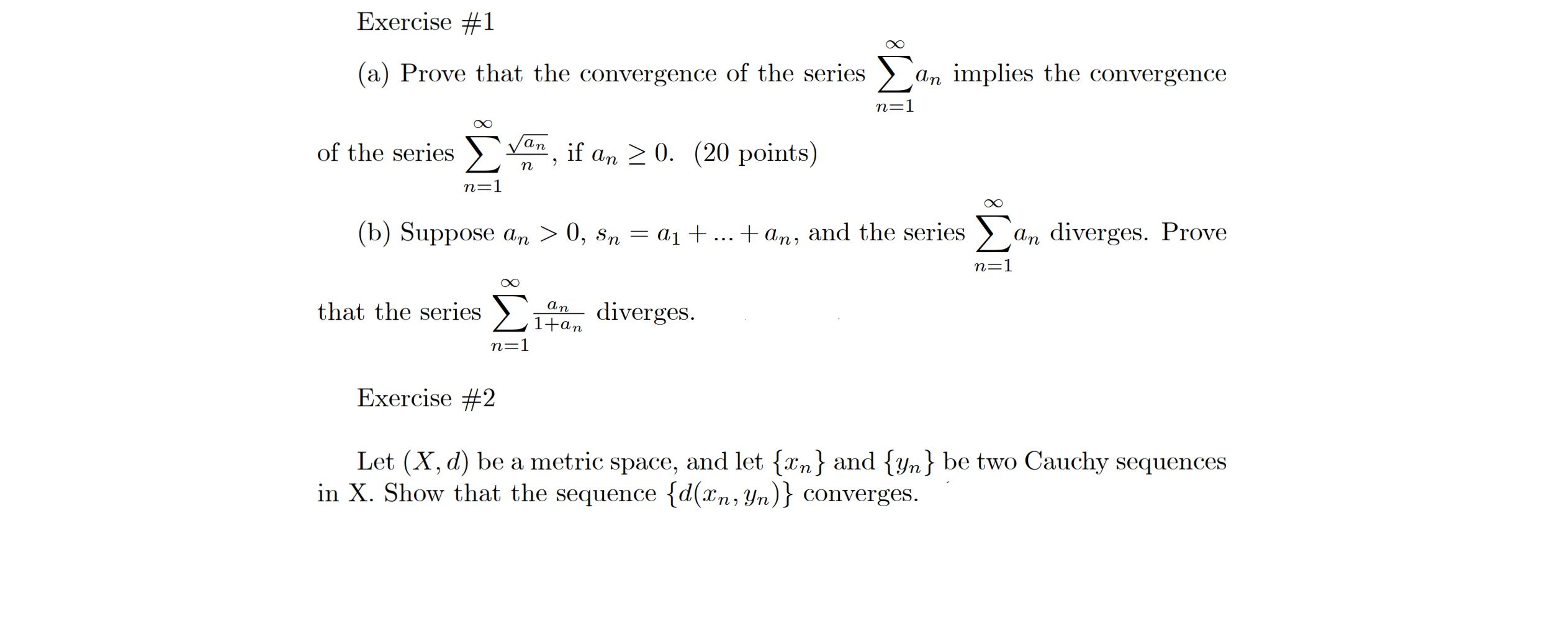 Solved Exercise 1 A Prove That The Convergence Of The Chegg Com