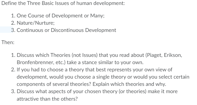 solved-define-the-three-basic-issues-of-human-development-chegg