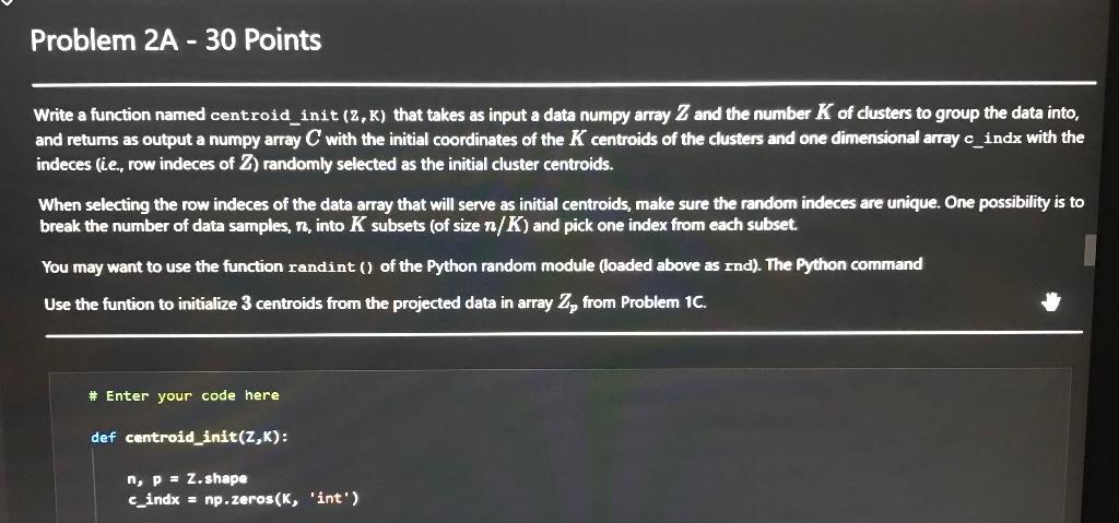 Solved Problem 2A - 30 Points Write a function named | Chegg.com