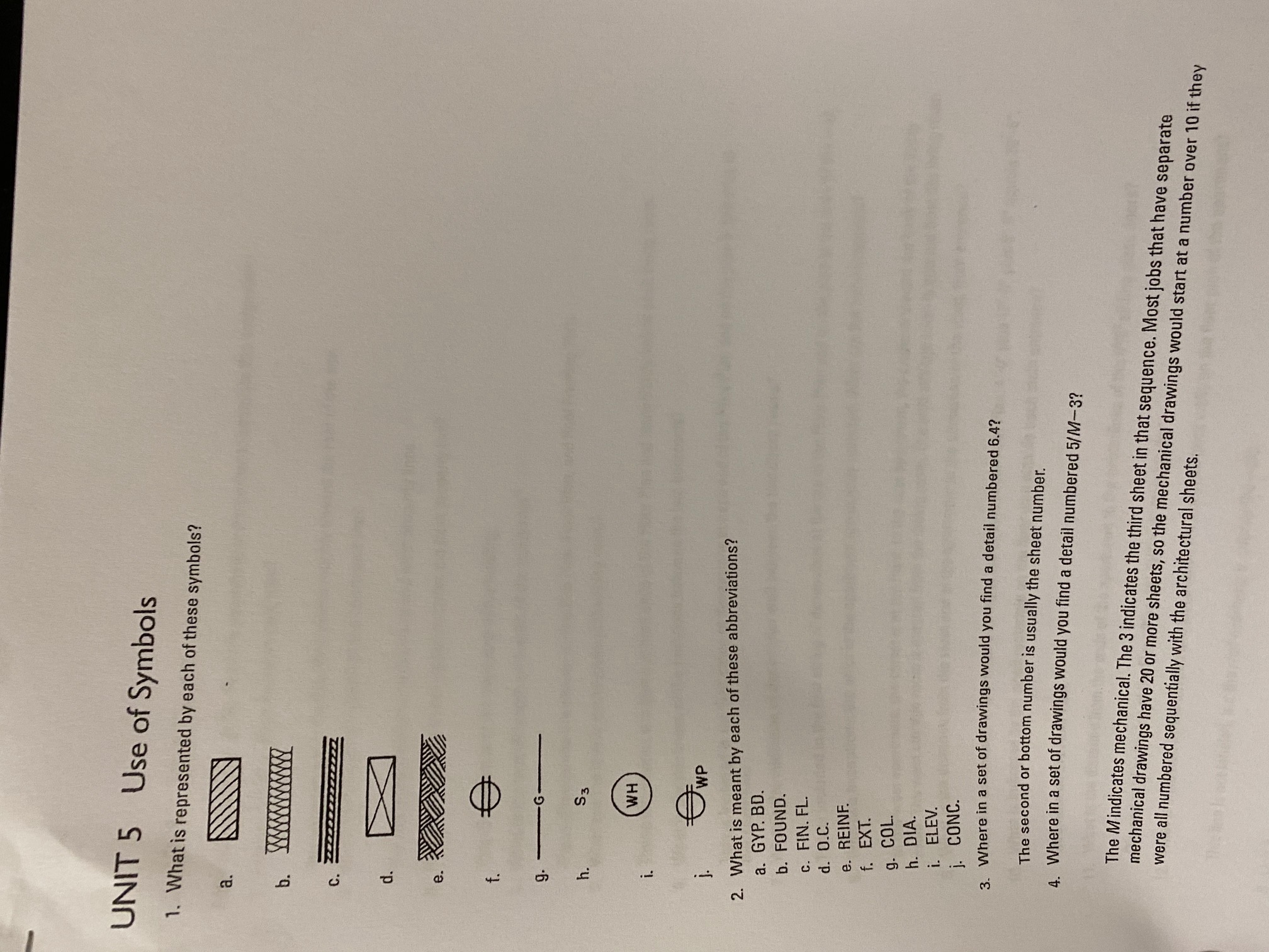 Solved Unit 5 Use Of Symbols 1 What Is Represented By Ea Chegg Com