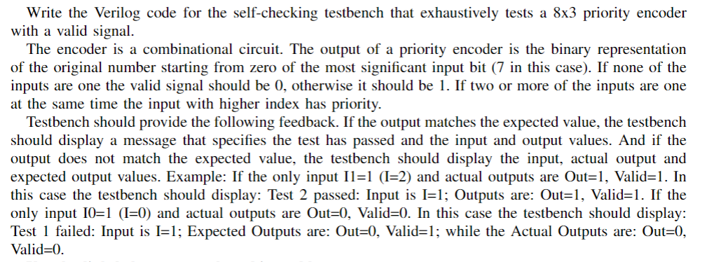 Solved by Using this code Testbench.sv module | Chegg.com