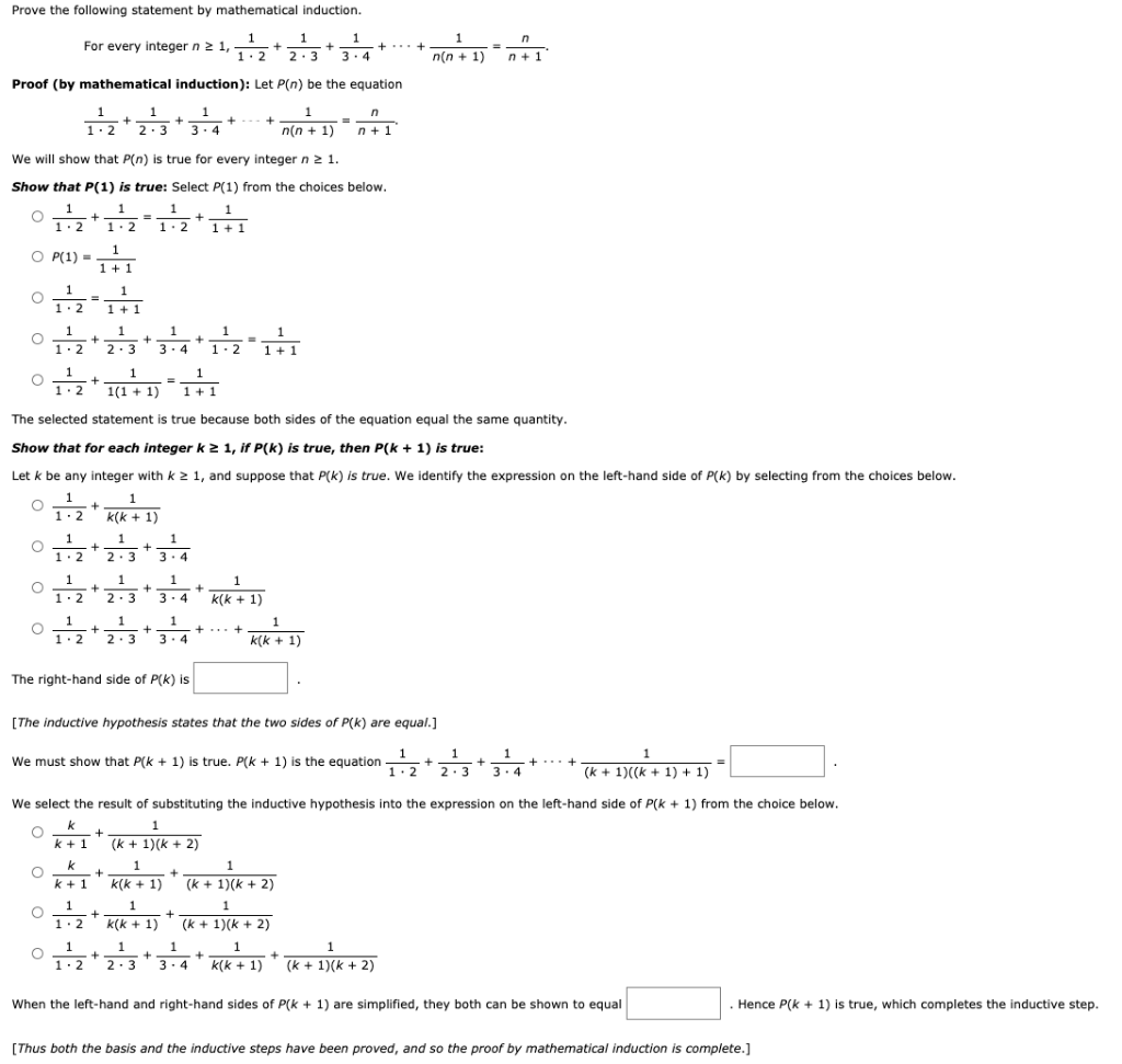 Solved Prove The Following Statement By Mathematical Chegg Com