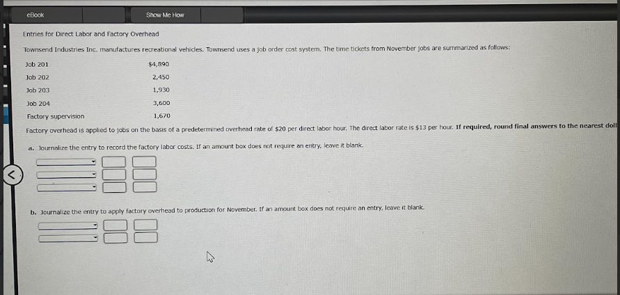 Solved Entries for Direct Labor and Factory Overhead | Chegg.com