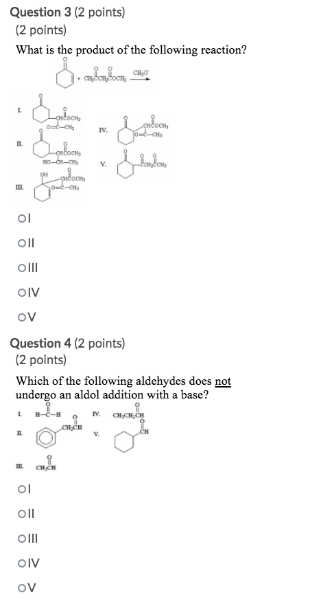 Solved Question 3 (2 points) (2 points) What is the product | Chegg.com