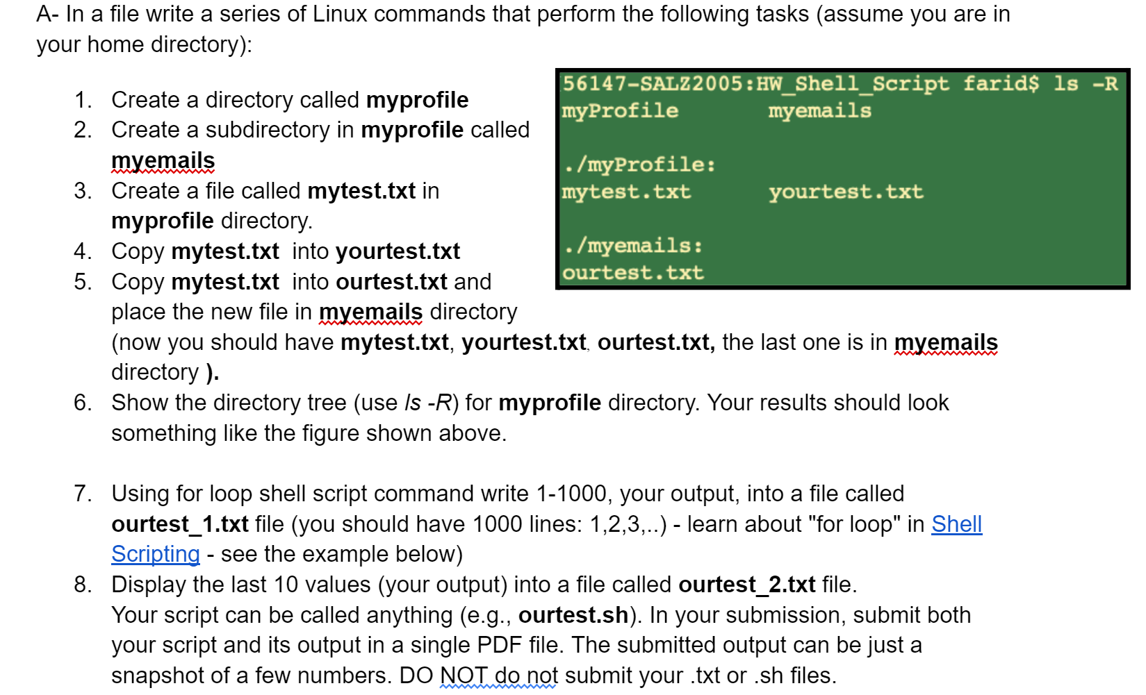 Solved A- In a file write a series of Linux commands that | Chegg.com