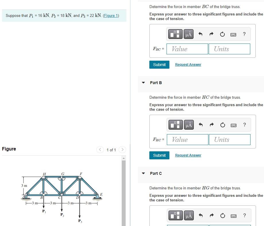 Solved Determine the force in member BC of the bridge truss. | Chegg.com