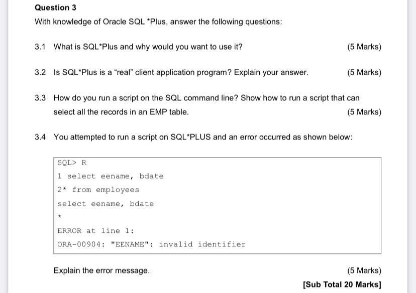 oracle sql assignments with answer