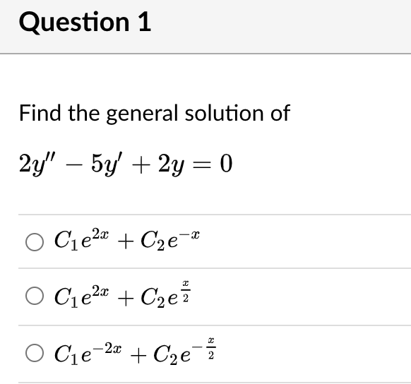 Solved Find the general solution of | Chegg.com