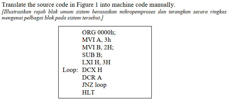 How to convert source code into machine code manually | Chegg.com