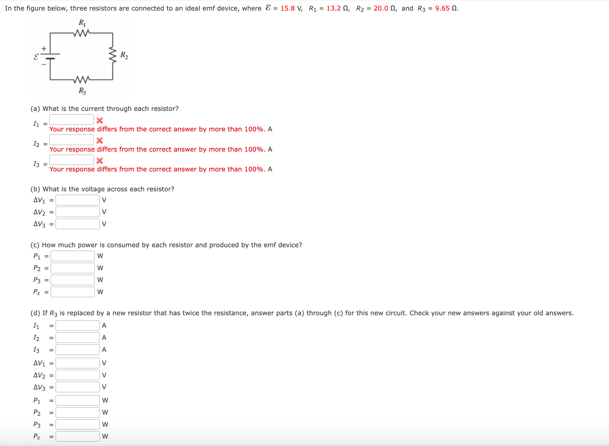 Solved In The Figure Below, Three Resistors Are Connected To | Chegg.com