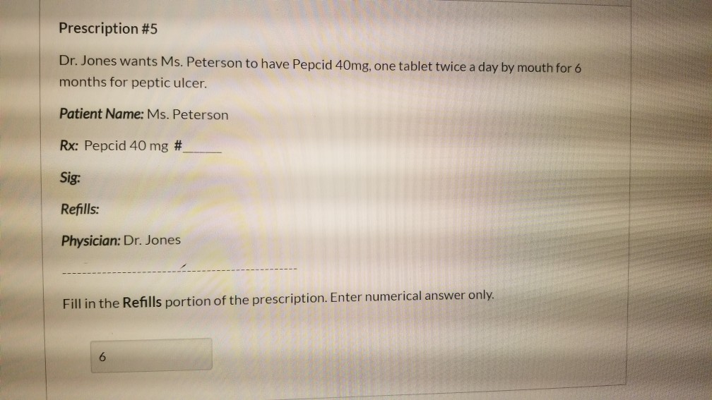 What Would Be The Sig And The Refills The Chegg Com