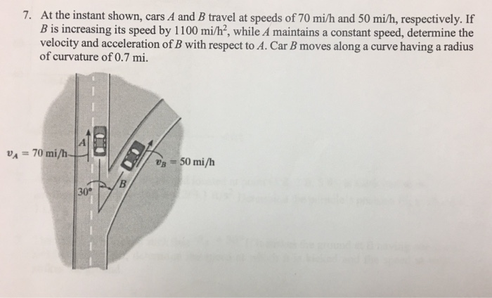 solved-7-at-the-instant-shown-cars-a-and-b-travel-at-chegg