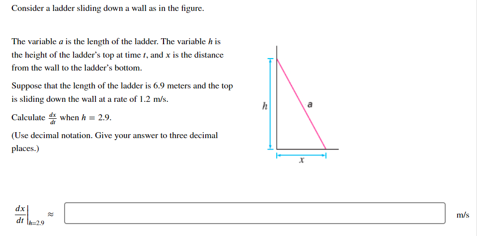 Solved Consider a ladder sliding down a wall as in the | Chegg.com