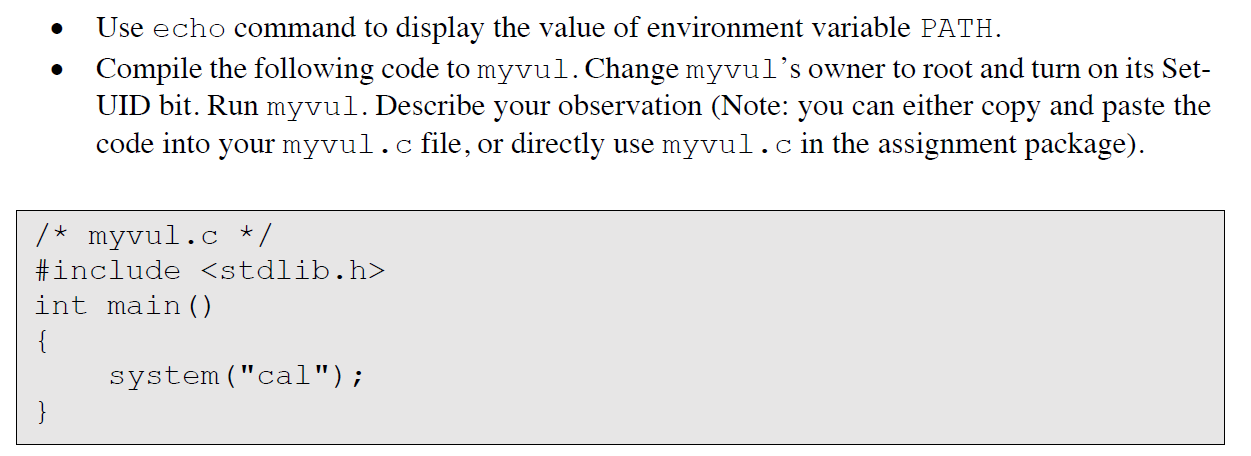 Solved Use echo command to display the value of environment | Chegg.com