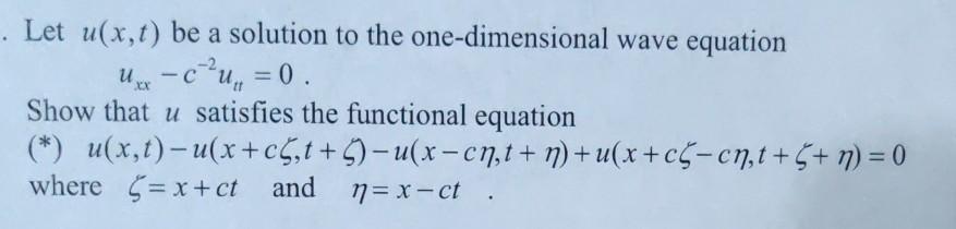 Solved -2 с = XX . Let u(x,t) be a solution to the | Chegg.com
