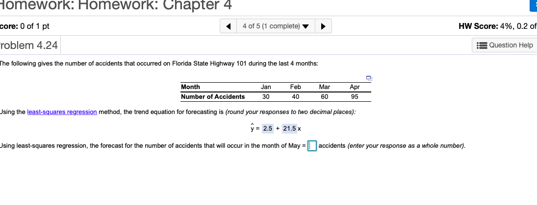 Solved Homework: Homework: Chapter 4 core: 0 of 1 pt 4 of 5 | Chegg.com