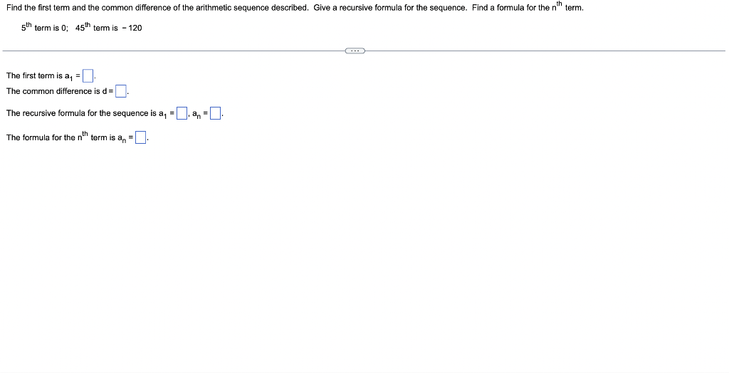 Solved Find the first term and the common difference of the | Chegg.com