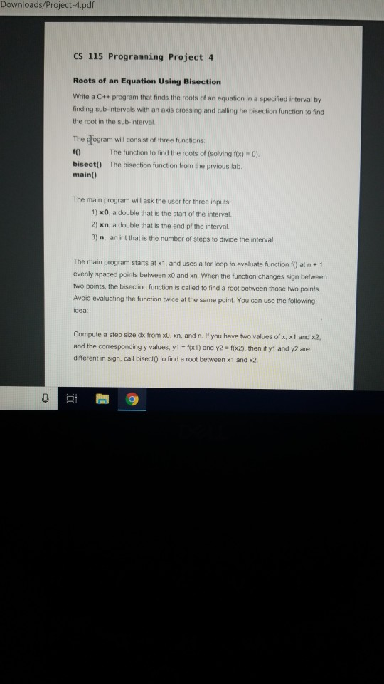 Solved Downloads/Project-4.pdf CS 115 Programming Project 4 | Chegg.com