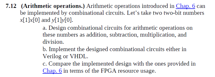 7.12 (Arithmetic operations.) Arithmetic operations | Chegg.com