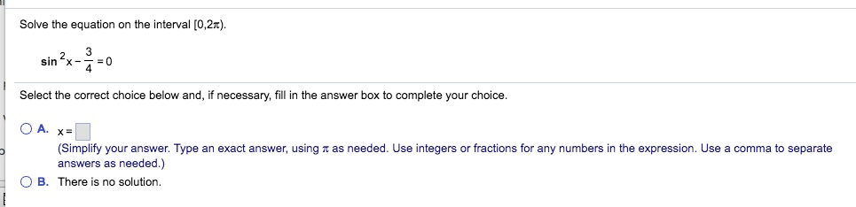 Solved Solve the following equation on the interval [0,2 | Chegg.com