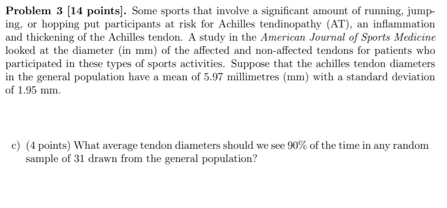 Solved Problem 3 (14 points. Some sports that involve a | Chegg.com