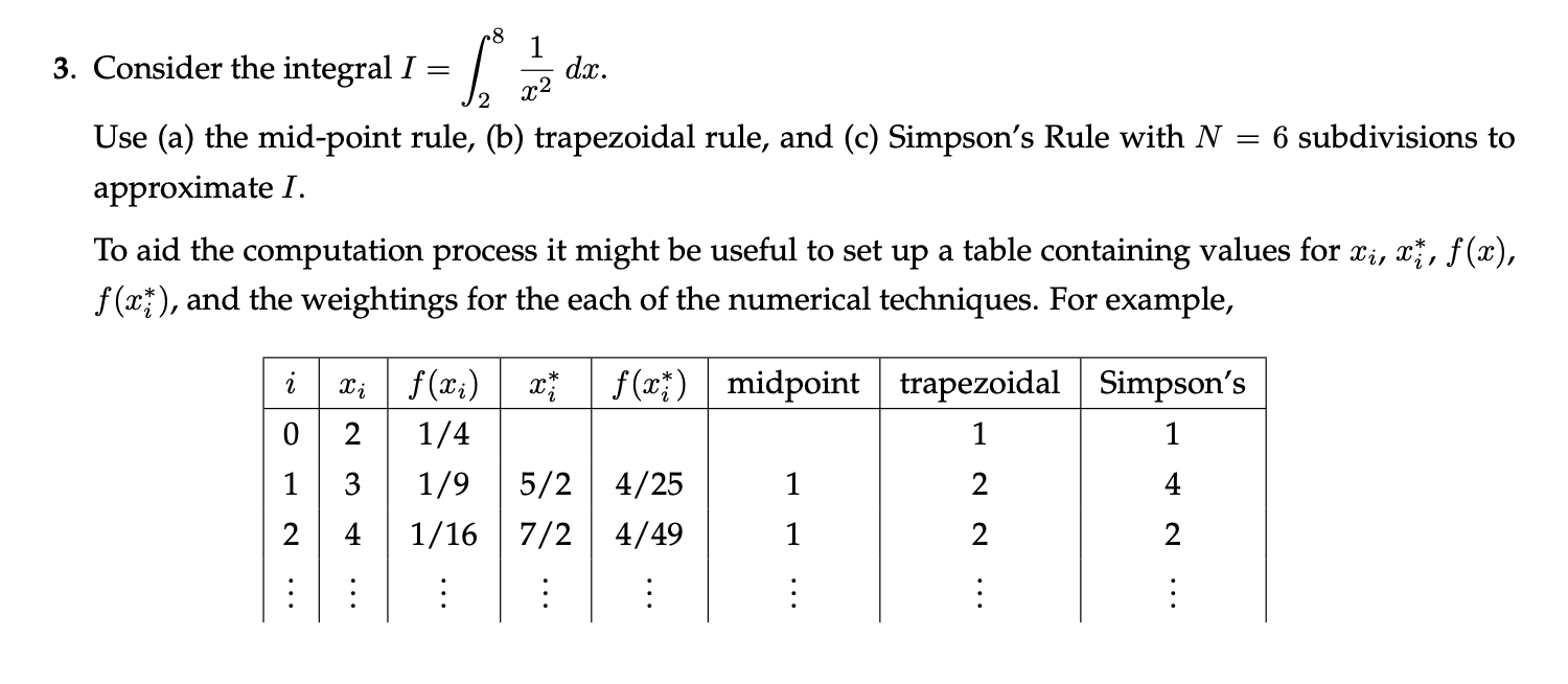 Solved 78 1 3. Consider the integral I = | dx. Use (a) the | Chegg.com