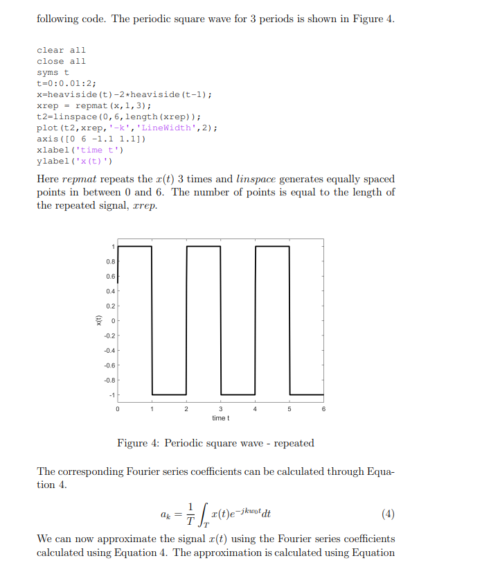Solved 7.5 Periodic square wave Consider the periodic square | Chegg.com