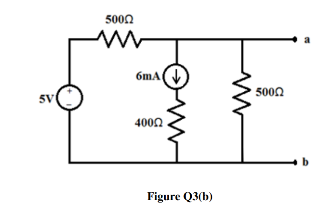 Solved (b) In The Circuit Shown In Figure Q3(b), (i) Find | Chegg.com