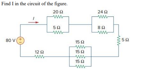 Solved Find I in the circuit of the figure. | Chegg.com