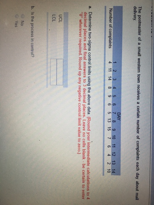 Solved Co 99 The postmaster of a small western town receives