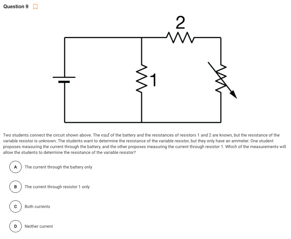 Solved Question 9 A Two students connect the circuit shown | Chegg.com