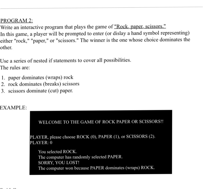Solved Write an interactive program that plays the game of | Chegg.com