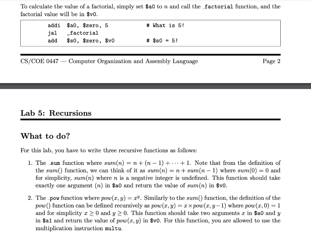 Solved need help with the _pow (power) and _fibonacci | Chegg.com