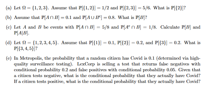 Solved (a) Let N = {1, 2, 3). Assume that P[{1,2}} = 1/2 and | Chegg.com