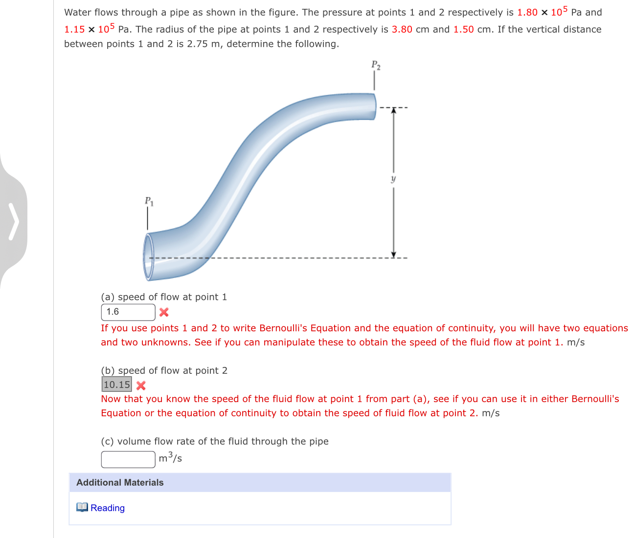 Solved Water flows through a pipe as shown in the figure. | Chegg.com