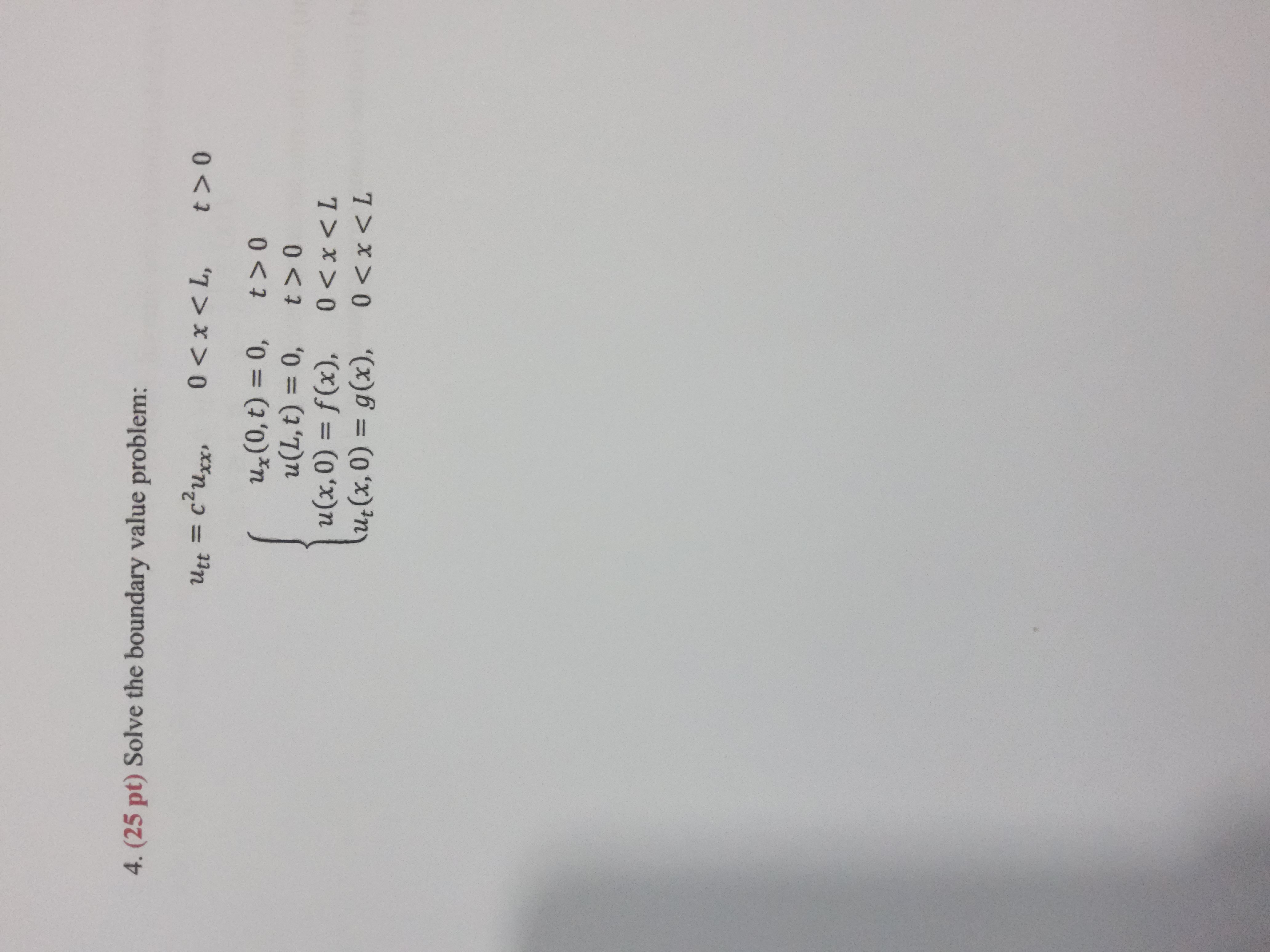 Solved (25 ﻿pt) ﻿Solve the boundary value problem: | Chegg.com