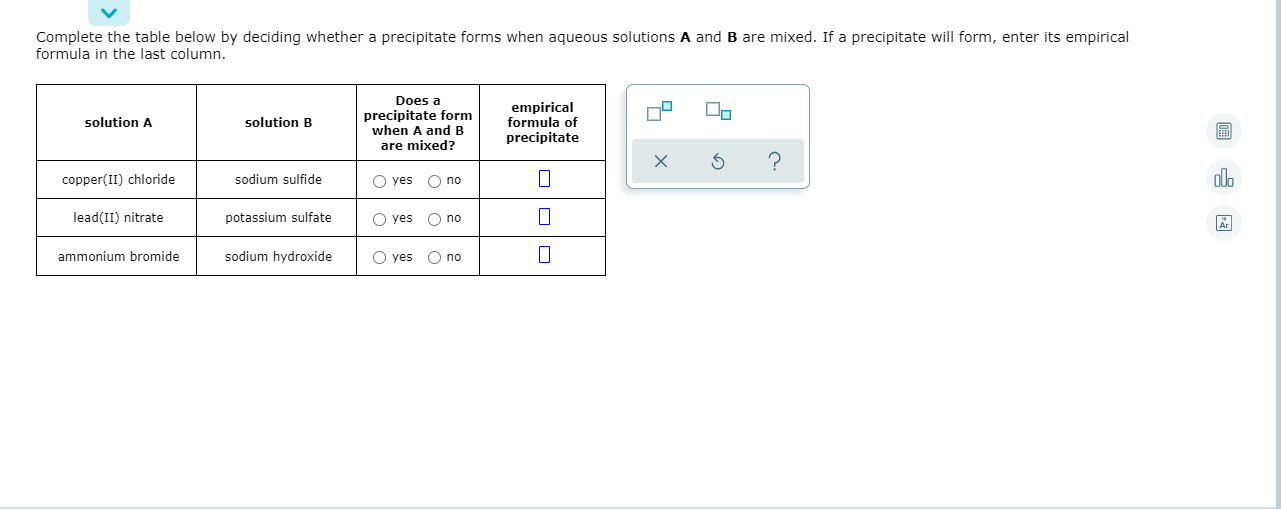 Solved Complete the table below by deciding whether a | Chegg.com