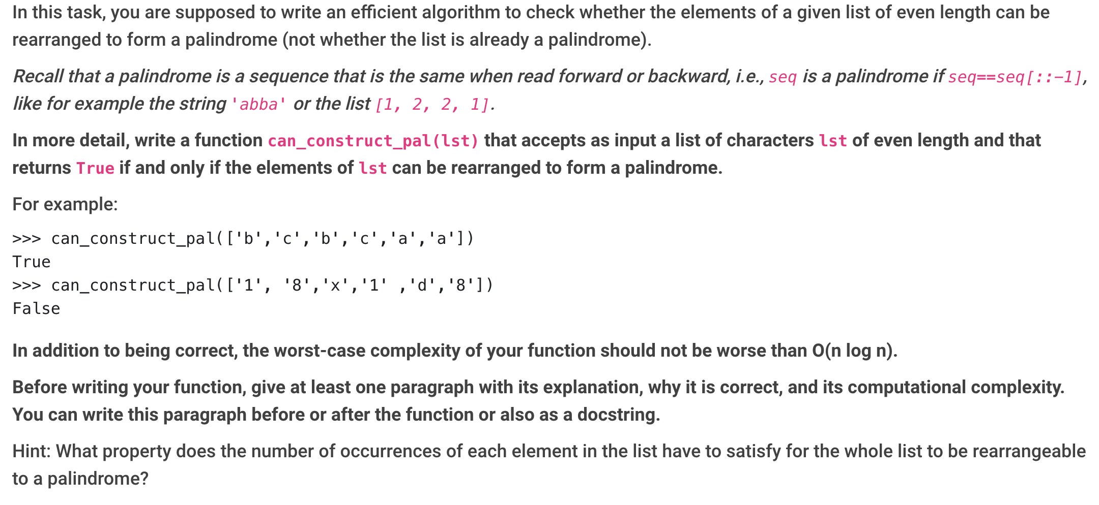 Solved In this task, you are supposed to write an efficient | Chegg.com