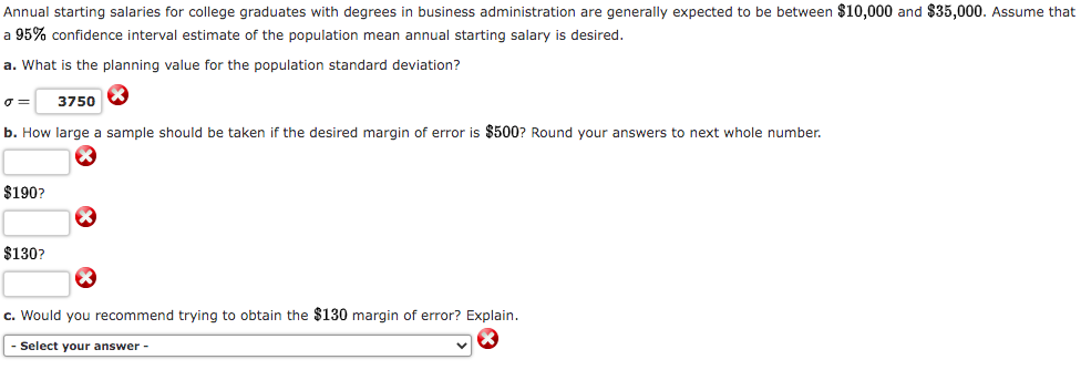 Solved Annual Starting Salaries For College Graduates With | Chegg.com