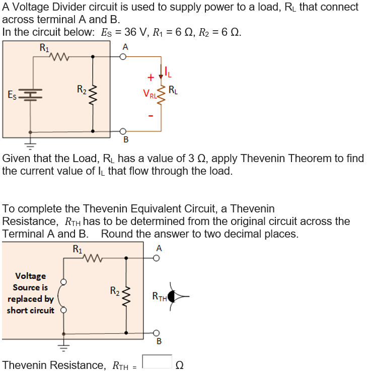 Solved A Voltage Divider circuit is used to supply power to | Chegg.com