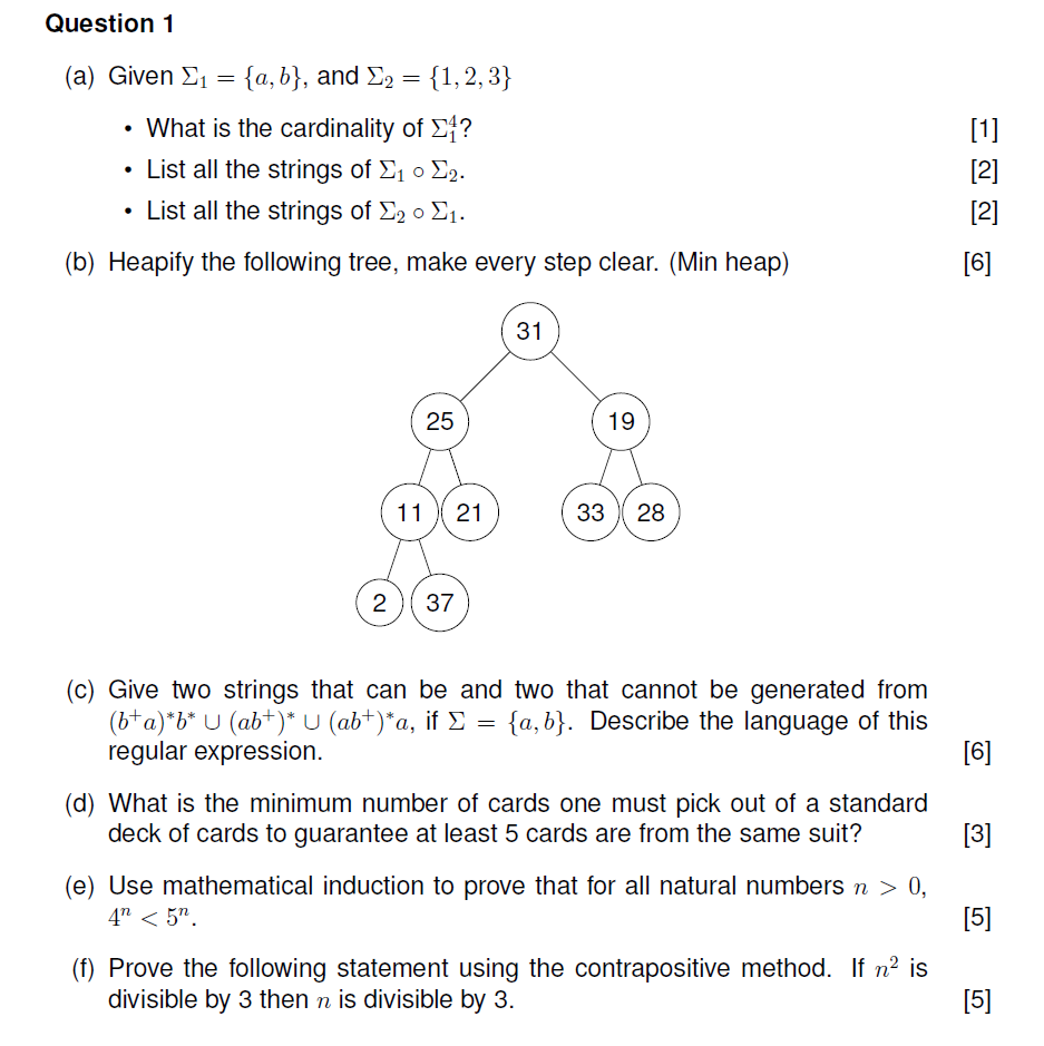 Solved Question 1 (a) Given E1 = {a,b}, And 22 {a,b}, And E2 | Chegg.com